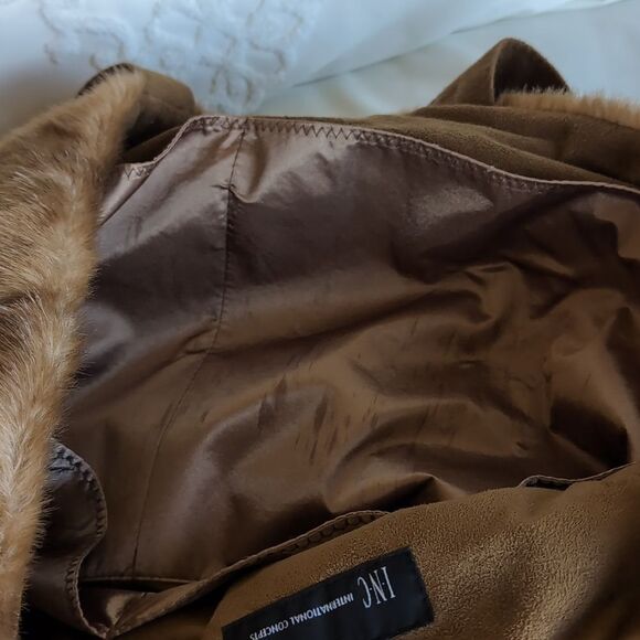 INC International Concepts Giant Faux Fur Slouchy Tote Bag - Picture 13 of 17